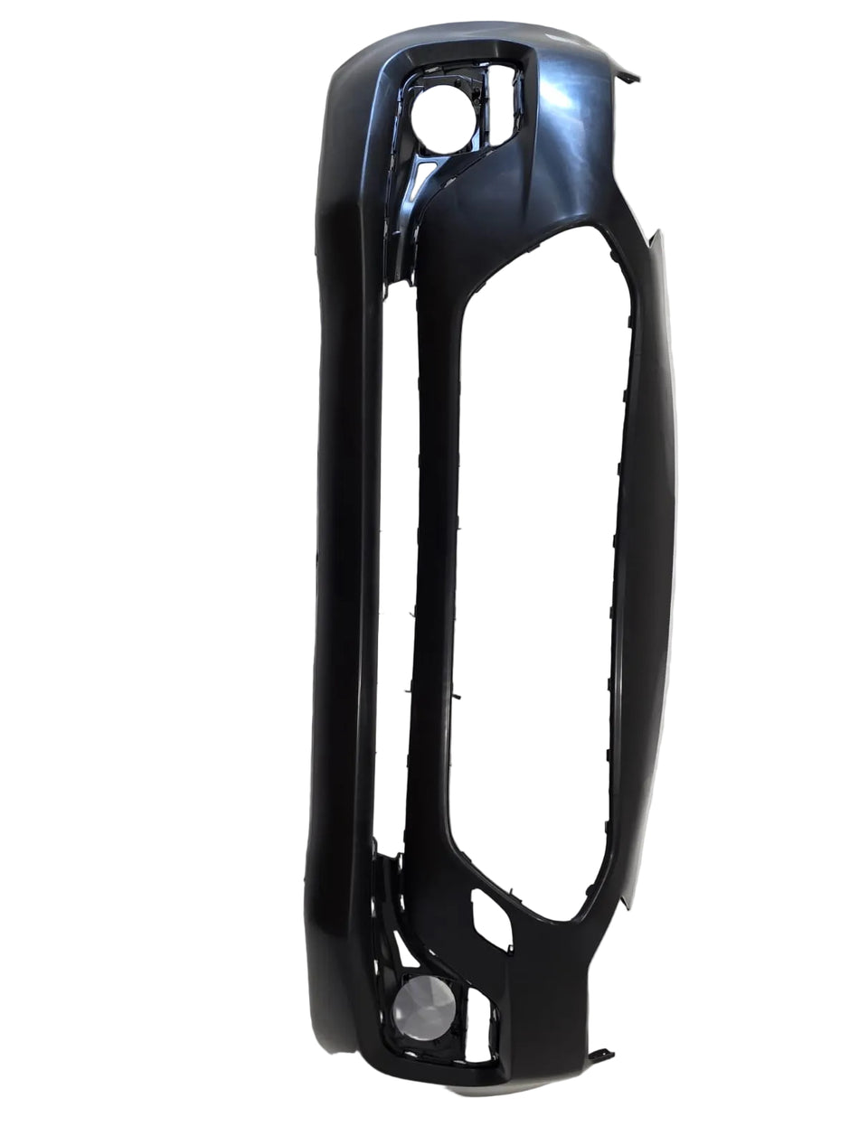 Black car door handle on a white background